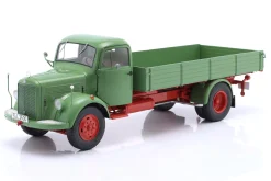 Mercedes-Benz L3500 Pritschen-LKW mit Plane grün 1:18 Schuco
