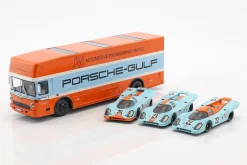 Mercedes-Benz O 317 Porsche Gulf Renntransporter Baujahr 1968 1:43 Schuco