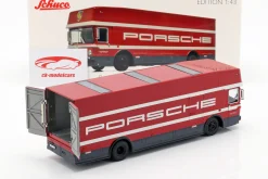 Mercedes-Benz O 317 Renntransporter Porsche Motorsport rot 1:43 Schuco