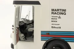 Mercedes-Benz O 317 Renntransporter Porsche Martini Racing weiß 1:18 Schuco