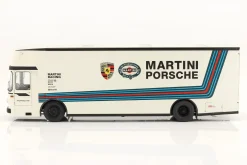 Mercedes-Benz O 317 Renntransporter Porsche Martini Racing weiß 1:18 Schuco
