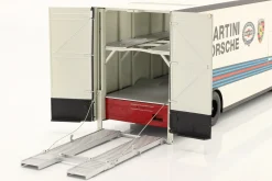 Mercedes-Benz O 317 Renntransporter Porsche Martini Racing weiß 1:18 Schuco