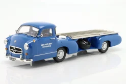Mercedes-Benz Renntransporter Das blaue Wunder Baujahr 1955 blau 1:18 WERK83