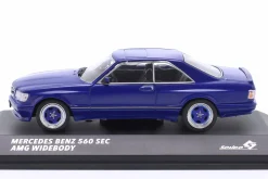 Mercedes-Benz 560 SEC AMG Widebody linarit blau 1:43 Solido