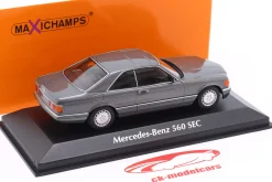 Mercedes-Benz 560 SEC (C126) Baujahr 1980 grau metallic 1:43 Minichamps
