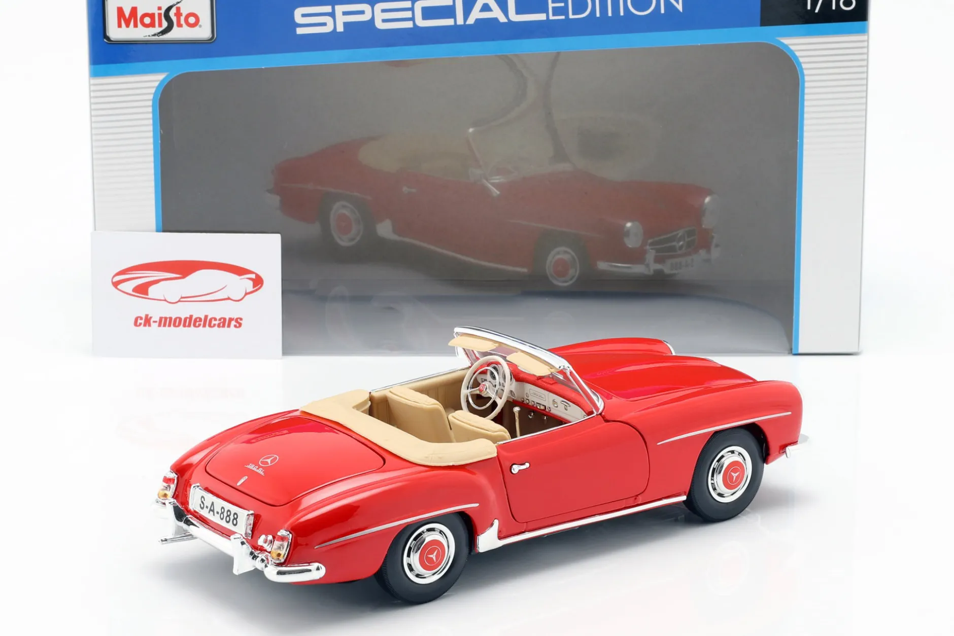 Mercedes-Benz 190 SL Baujahr 1955 rot 1:18 Maisto