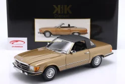 Mercedes-Benz 450 SL (R107) Baujahr 1985 gold metallic 1:12 KK-Scale