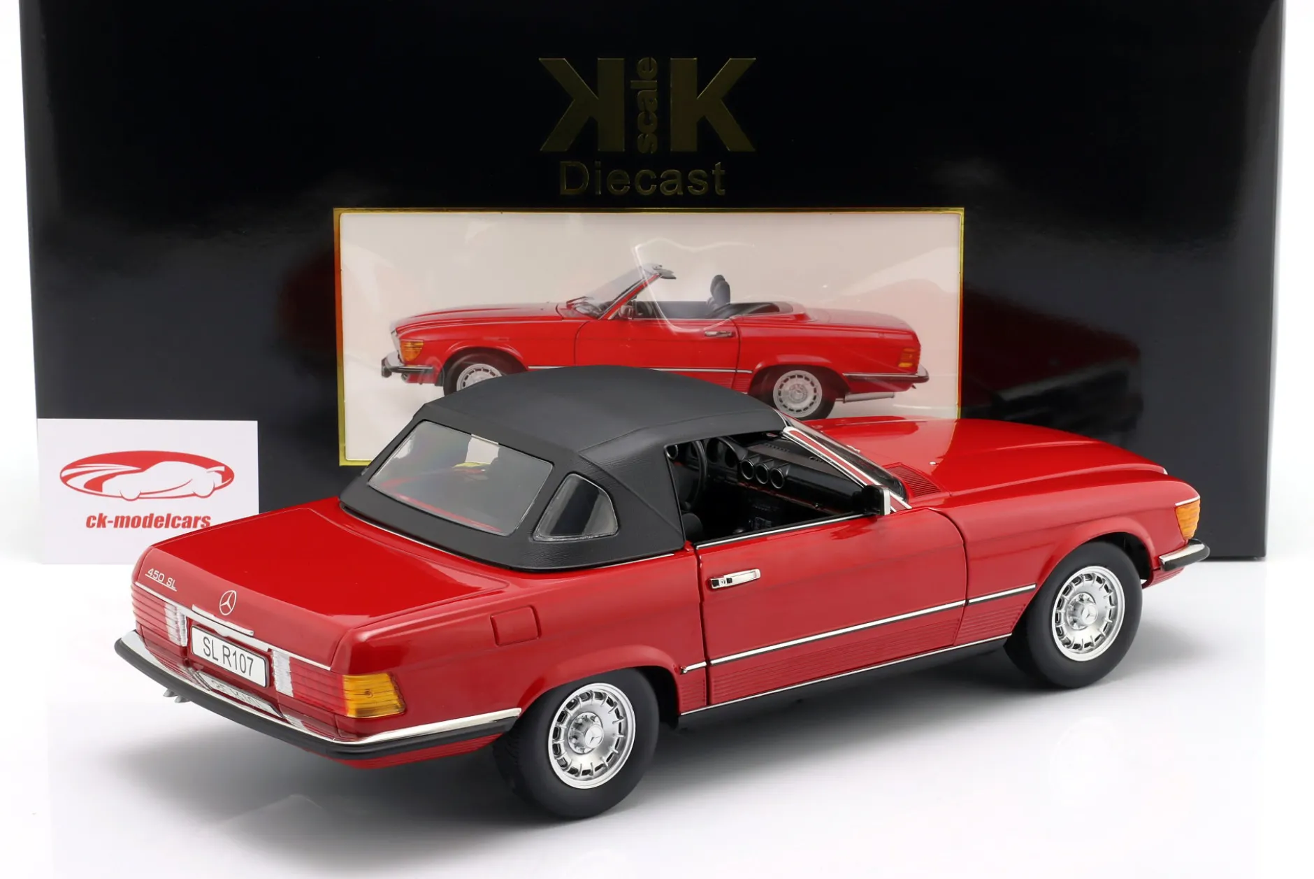 Mercedes-Benz 450 SL (R107) EU-Version 1985 rot 1:12 KK-Scale