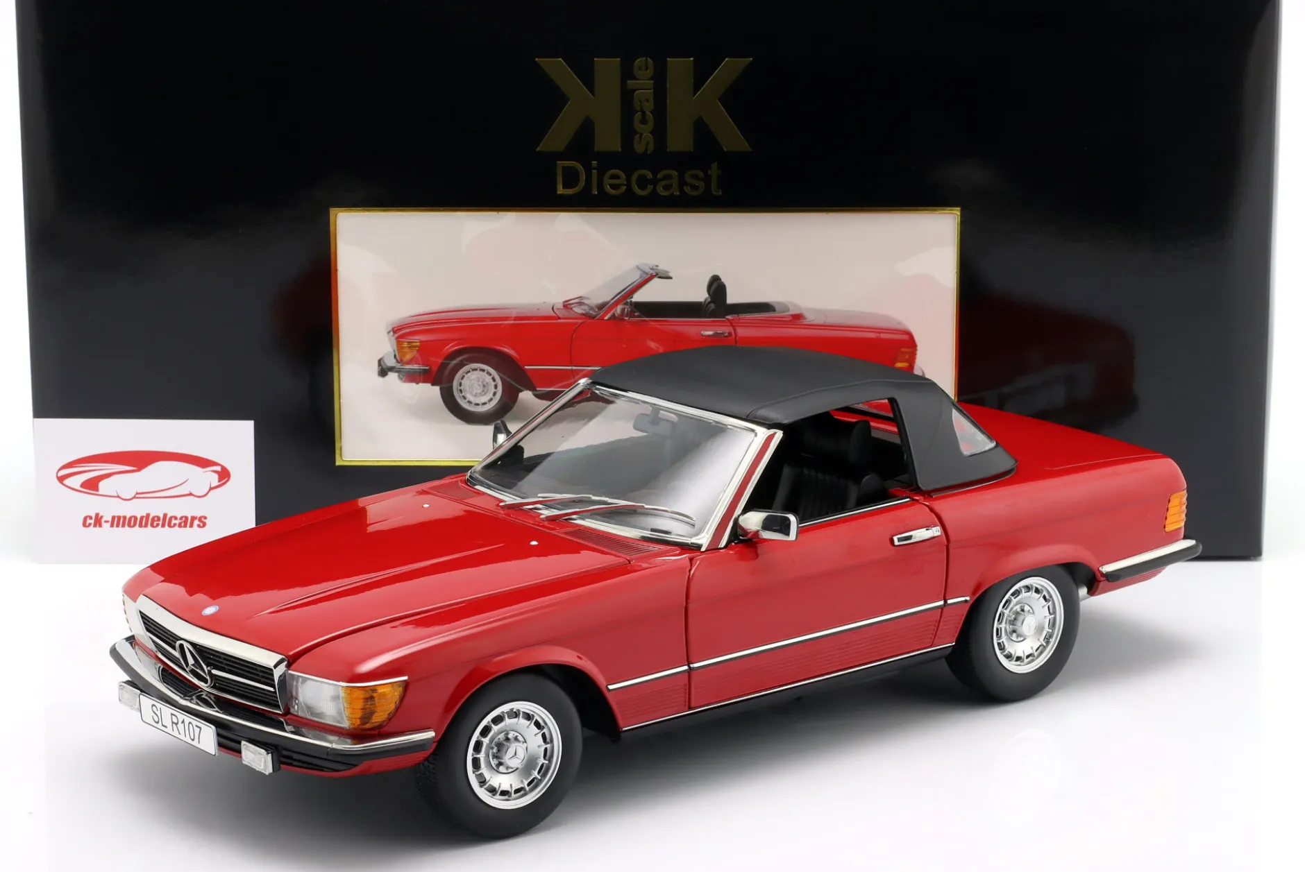 Mercedes-Benz 450 SL (R107) EU-Version 1985 rot 1:12 KK-Scale