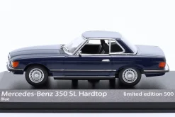 Mercedes-Benz 350 SL (R107) Hardtop Baujahr 1974 blau 1:43 Minichamps