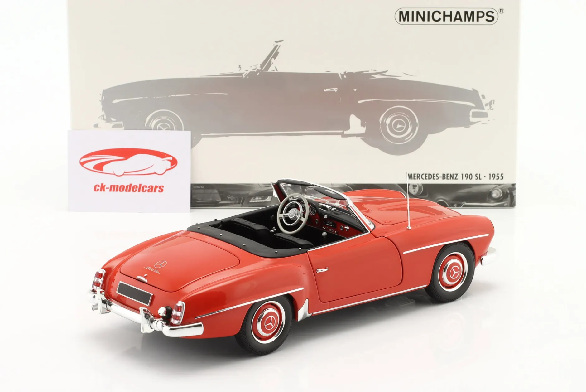 Mercedes-Benz 190 SL Roadster (W121) Baujahr 1955 rot 1:18 Minichamps