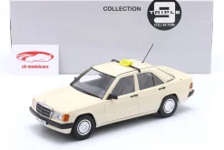 Mercedes-Benz 190 (W201) Taxi Baujahr 1993 elfenbein 1:18 Triple9