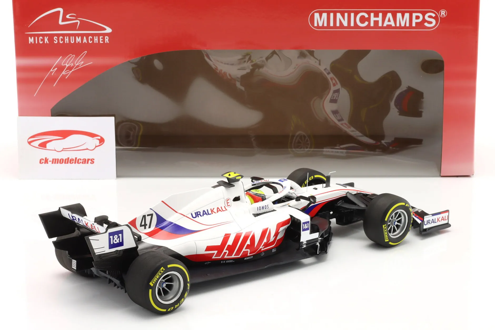 Mick Schumacher Haas VF-21 #47 Bahrain GP Formel 1 2021 1:18 Minichamps