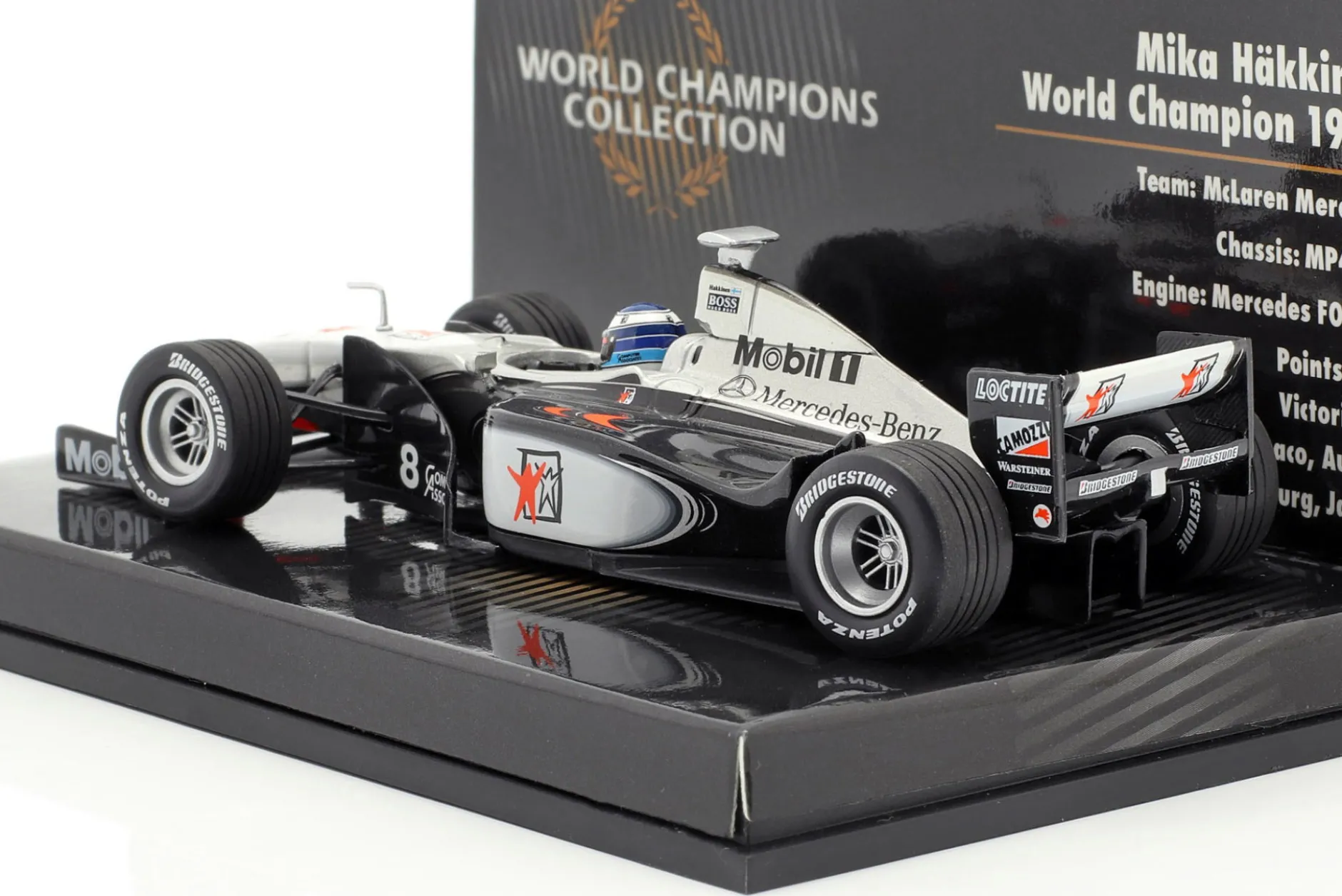 Mika Häkkinen McLaren Mercedes MP4/13 #8 Weltmeister Formel 1 1998 1:43 Minichamps