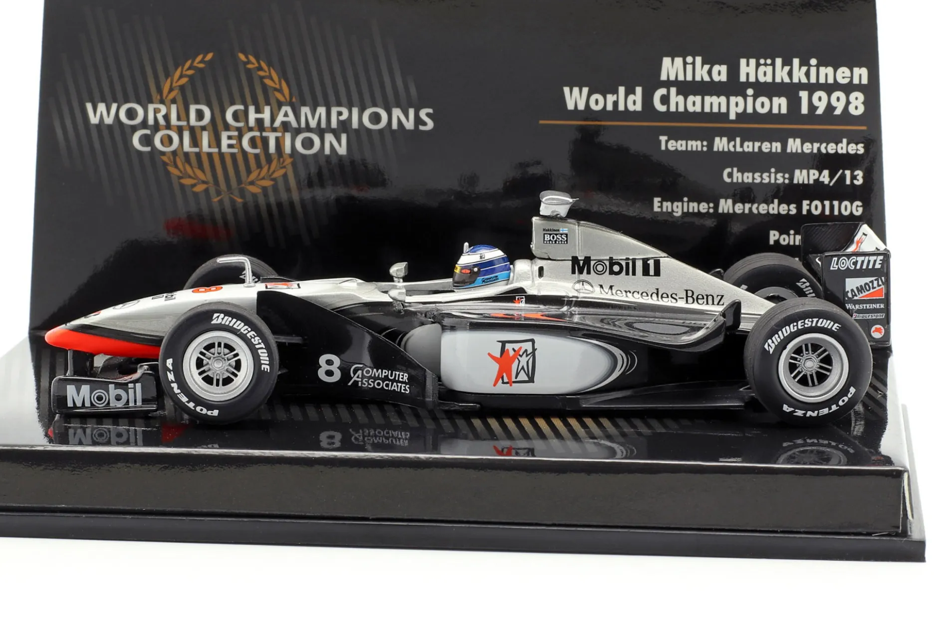 Mika Häkkinen McLaren Mercedes MP4/13 #8 Weltmeister Formel 1 1998 1:43 Minichamps