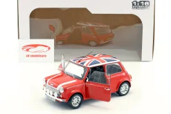 Mini Cooper 1.3i Sport Pack Baujahr 1997 rot mit Union Jack 1:18 Solido