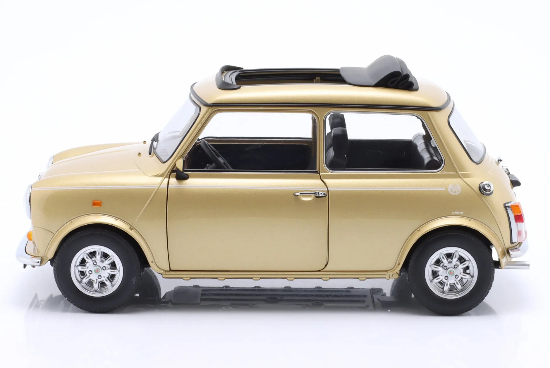 Mini Cooper LHD mit Sonnendach gold metallic 1:12 KK-Scale