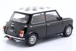 Mini Cooper RHD kariert schwarz / weiß 1:12 KK-Scale