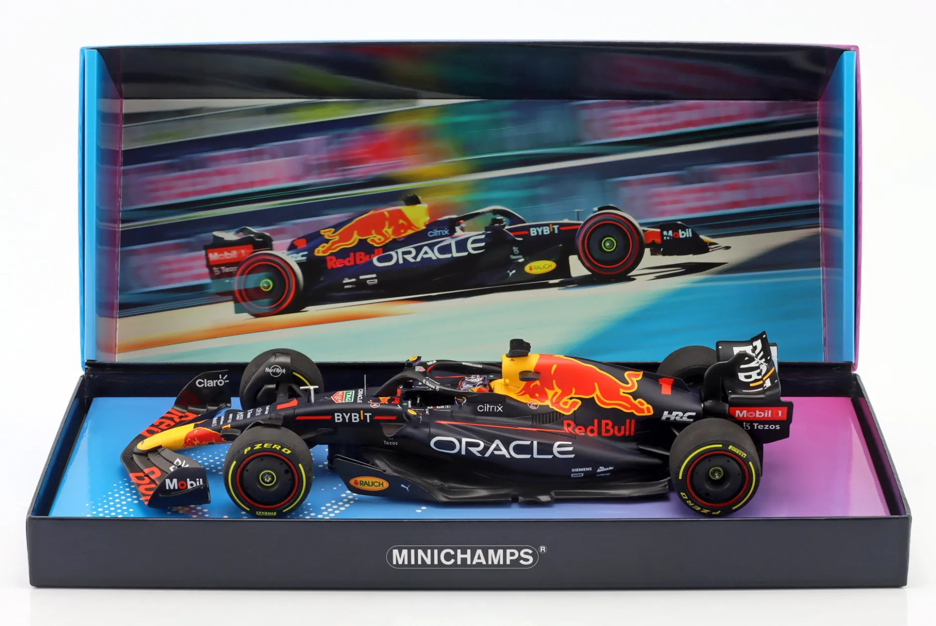 M. Verstappen Red Bull RB18 #1 Sieger Miami GP Formel 1 Weltmeister 2022 1:18 Minichamps