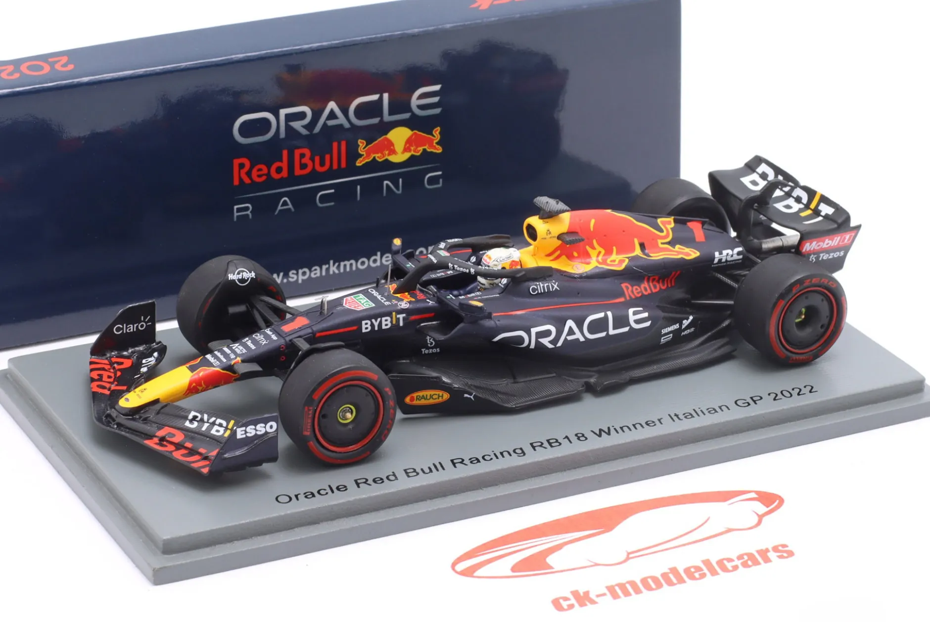 M. Verstappen Red Bull RB18 #1 Sieger Italien GP Formel 1 Weltmeister 2022 1:43 Spark