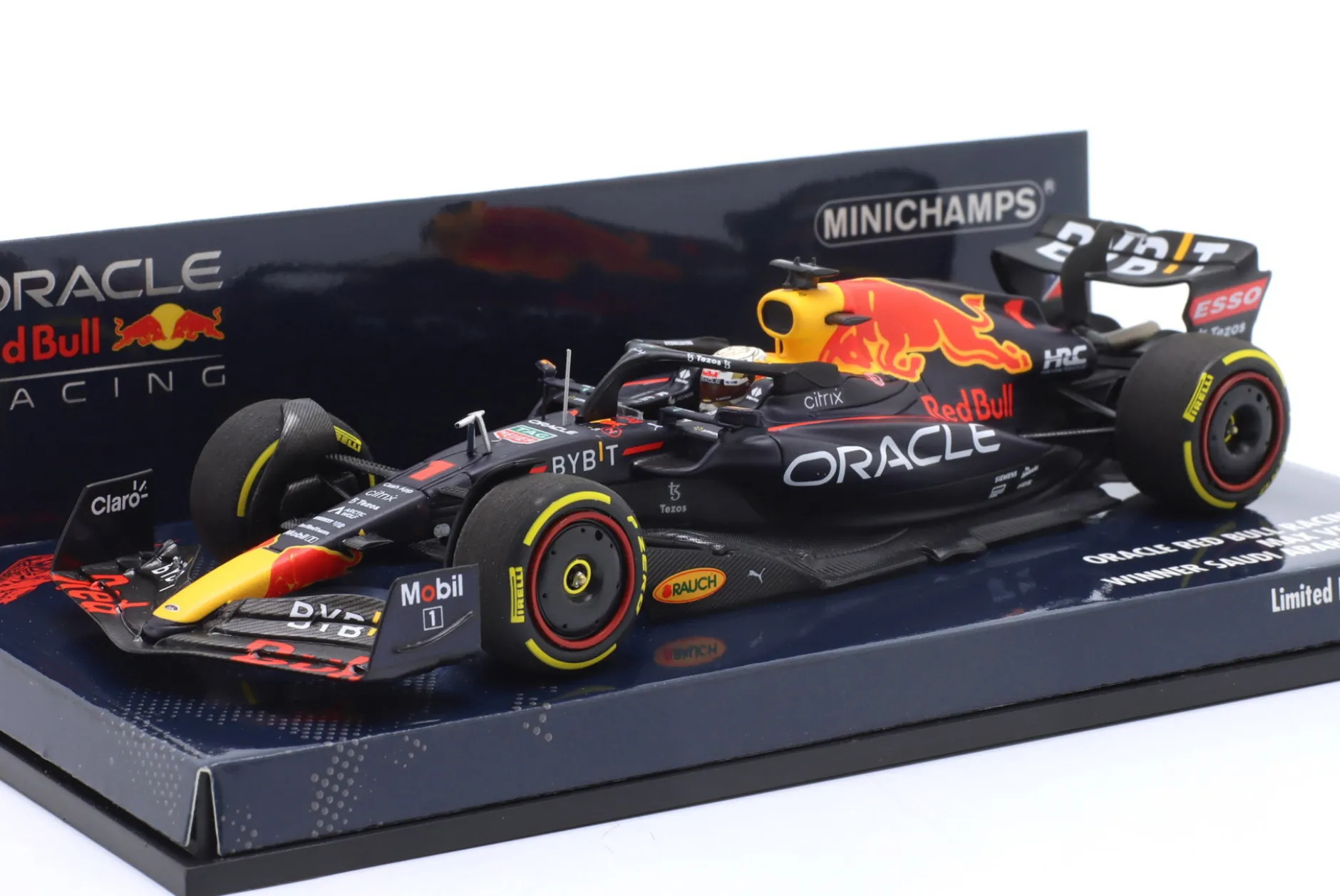 M. Verstappen Red Bull RB18 #1 Sieger Saudi Arabien GP Formel 1 Weltmeister 2022 1:43 Minichamps