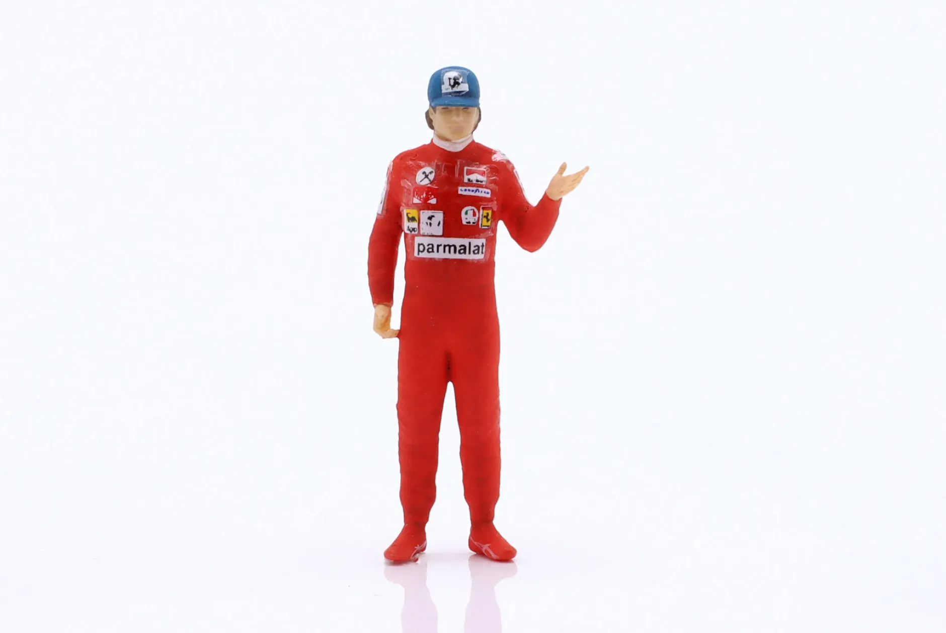 Niki Lauda Scuderia Ferrari Formel 1 Weltmeister 1977 Figur mit Cap 1:43 Cartrix