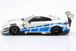 Nissan GT-R (R35) LBWK Body Kit 2.0 2024 weiß / blau 1:18 Solido
