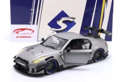 Nissan GT-R (R35) Liberty Walk Bodykit Type 2.0 2023 silber metallic 1:18 Solido