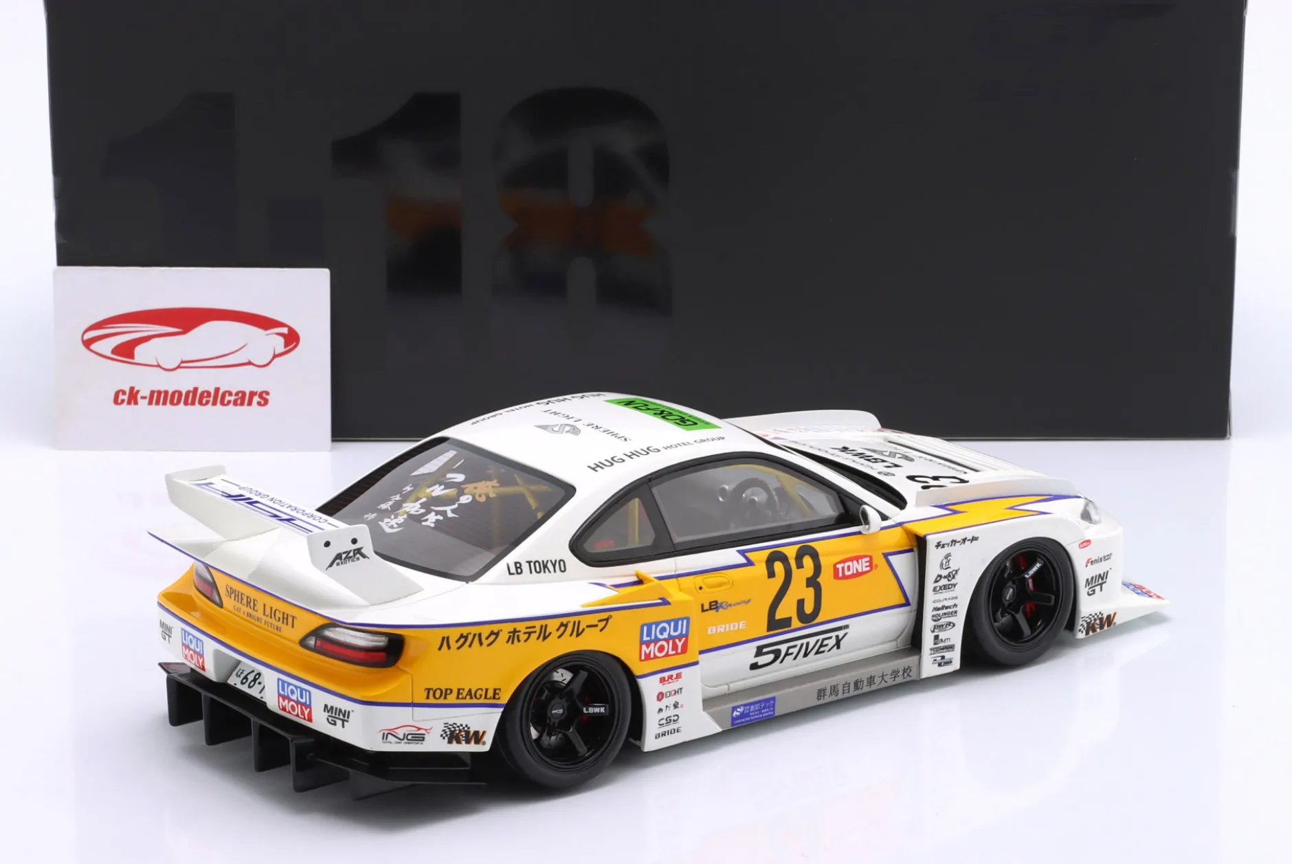 Nissan Silvia S15 LB Super Silhouette #23 Baujahr 2021 weiß 1:18 GT-Spirit