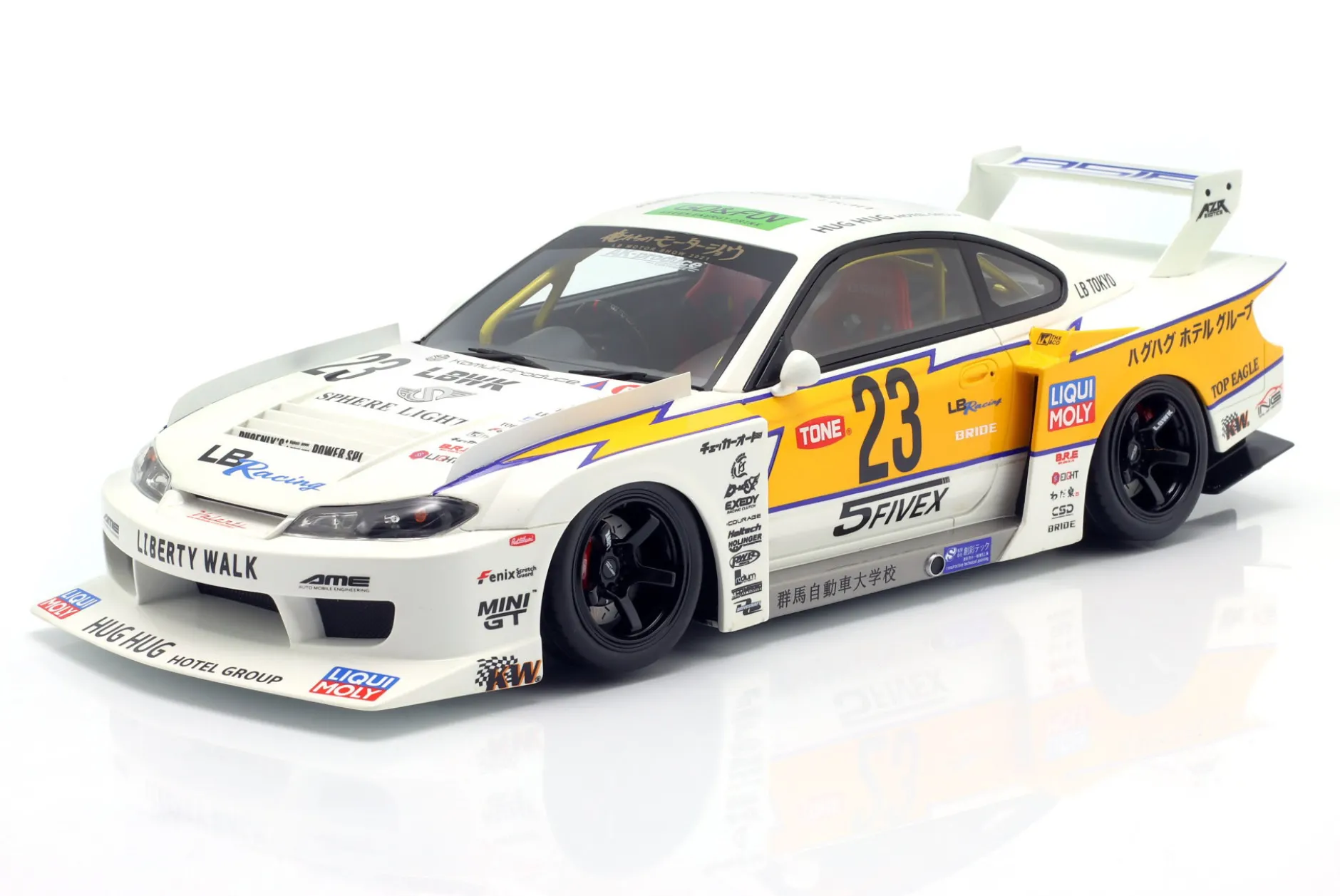 Nissan Silvia S15 LB Super Silhouette #23 Baujahr 2021 weiß 1:18 GT-Spirit
