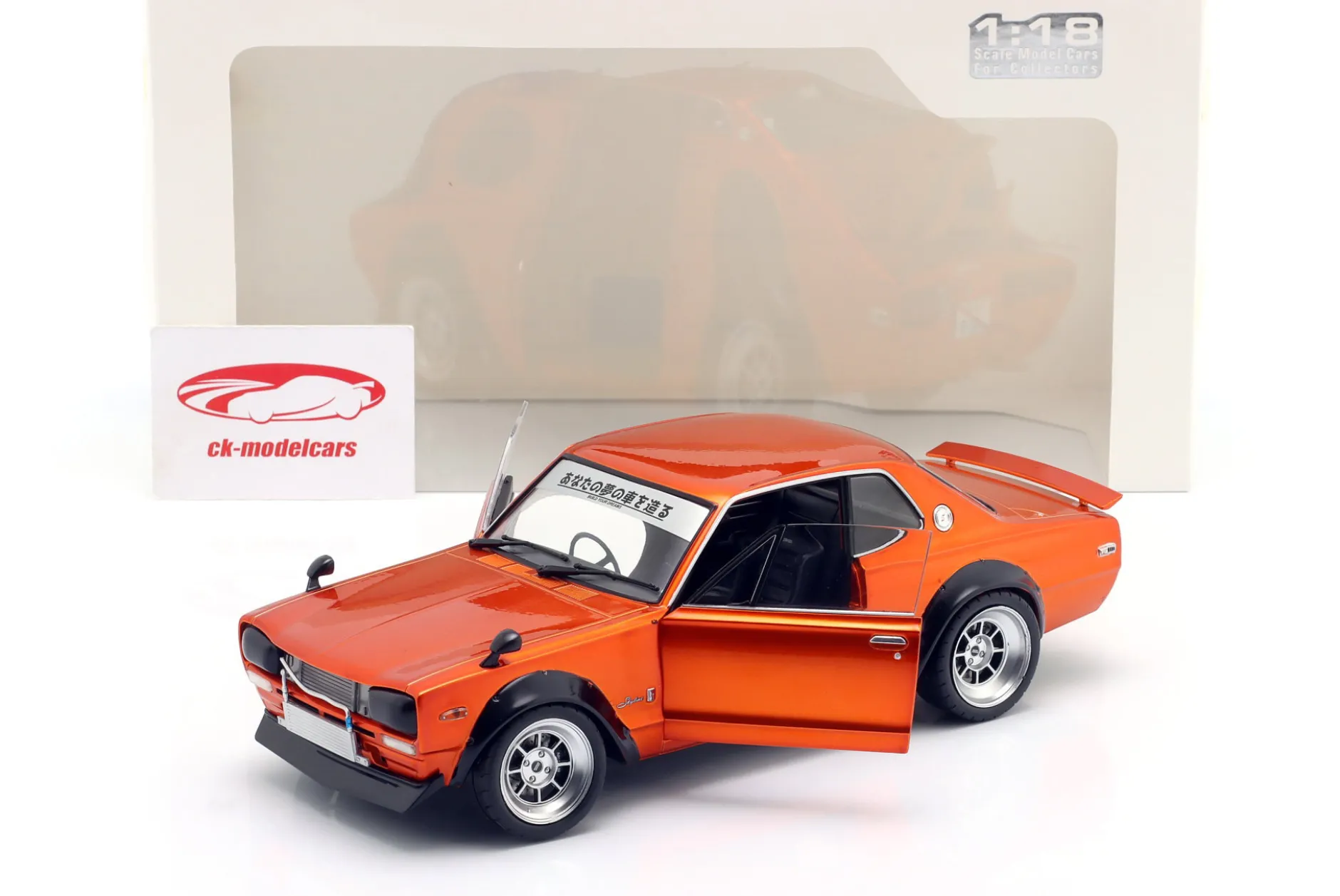 Nissan Skyline (C10) Hakosuka Solido Works 1970 orange metallic 1:18 Solido