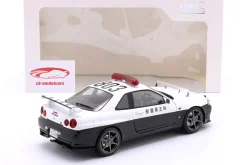 Nissan Skyline GT-R Polizei Japan Baujahr 1999 weiß 1:18 Solido