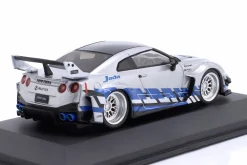 Nissan Skyline GT-R (R34) Liberty Walk Body Kit 2020 silber / blau 1:43 Solido