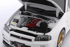 Nissan Skyline GT-R (R34) V-Spec II BBS-Felgen 2001 weiß 1:12 KK-Scale