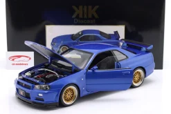 Nissan Skyline GT-R (R34) V-Spec II BBS-Felgen 2001 blau metallic 1:12 KK-Scale