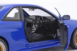Nissan Skyline GT-R (R34) V-Spec II BBS-Felgen 2001 blau metallic 1:12 KK-Scale