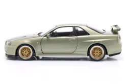 Nissan Skyline GT-R (R34) V-Spec Nür BBS-Felgen 2001 hellgrün metallic 1:12 KK-Scale