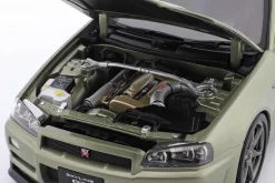 Nissan Skyline GT-R (R34) V-Spec Nür OEM-Felgen 2001 hellgrün metallic 1:12 KK-Scale