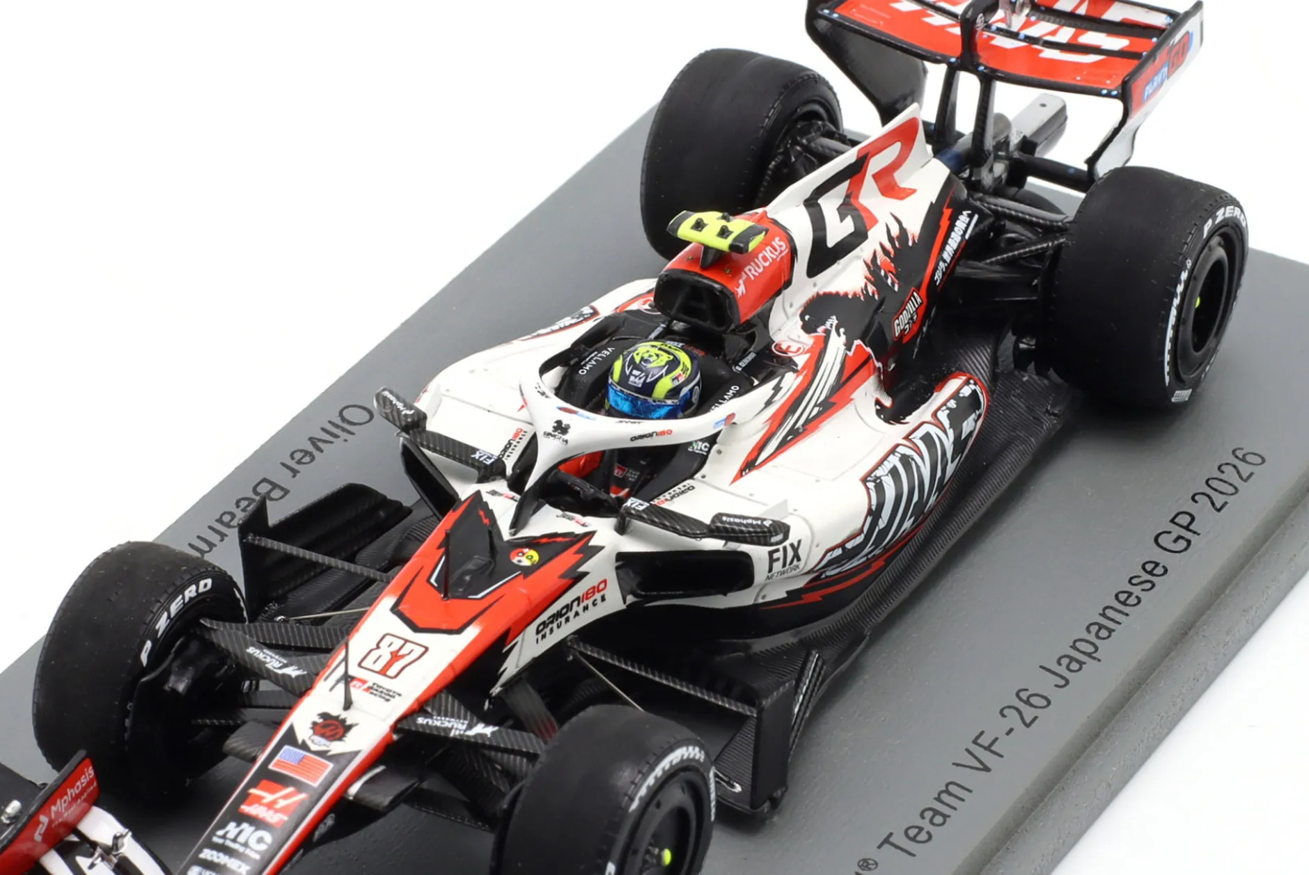 Oliver Bearman Haas VF-26 #87 Japan GP Formel 1 2026 1:43 Spark
