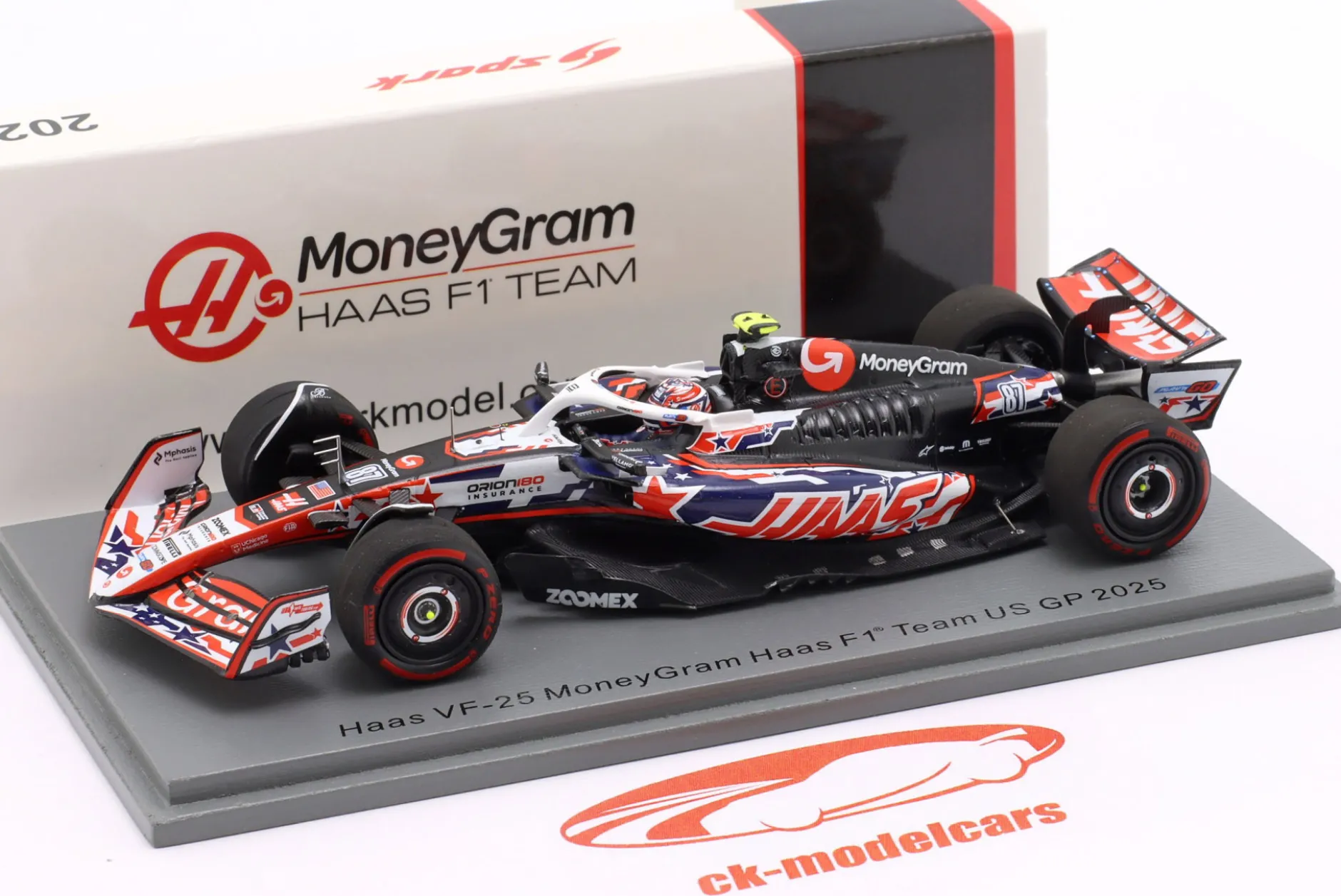 Oliver Bearman Haas VF-25 #87 USA GP Formel 1 2025 1:43 Spark