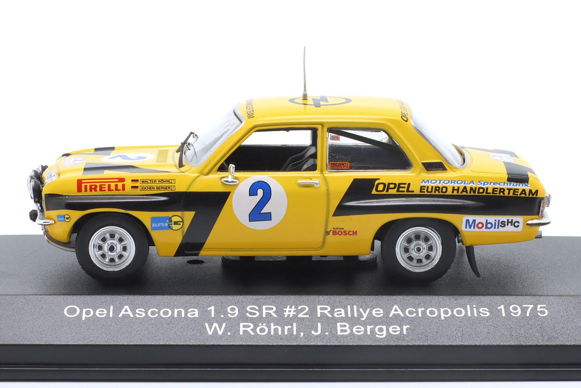 Opel Ascona 1.9 SR #2 Sieger Rallye Akropolis 1975 Röhrl, Berger 1:43 CMR