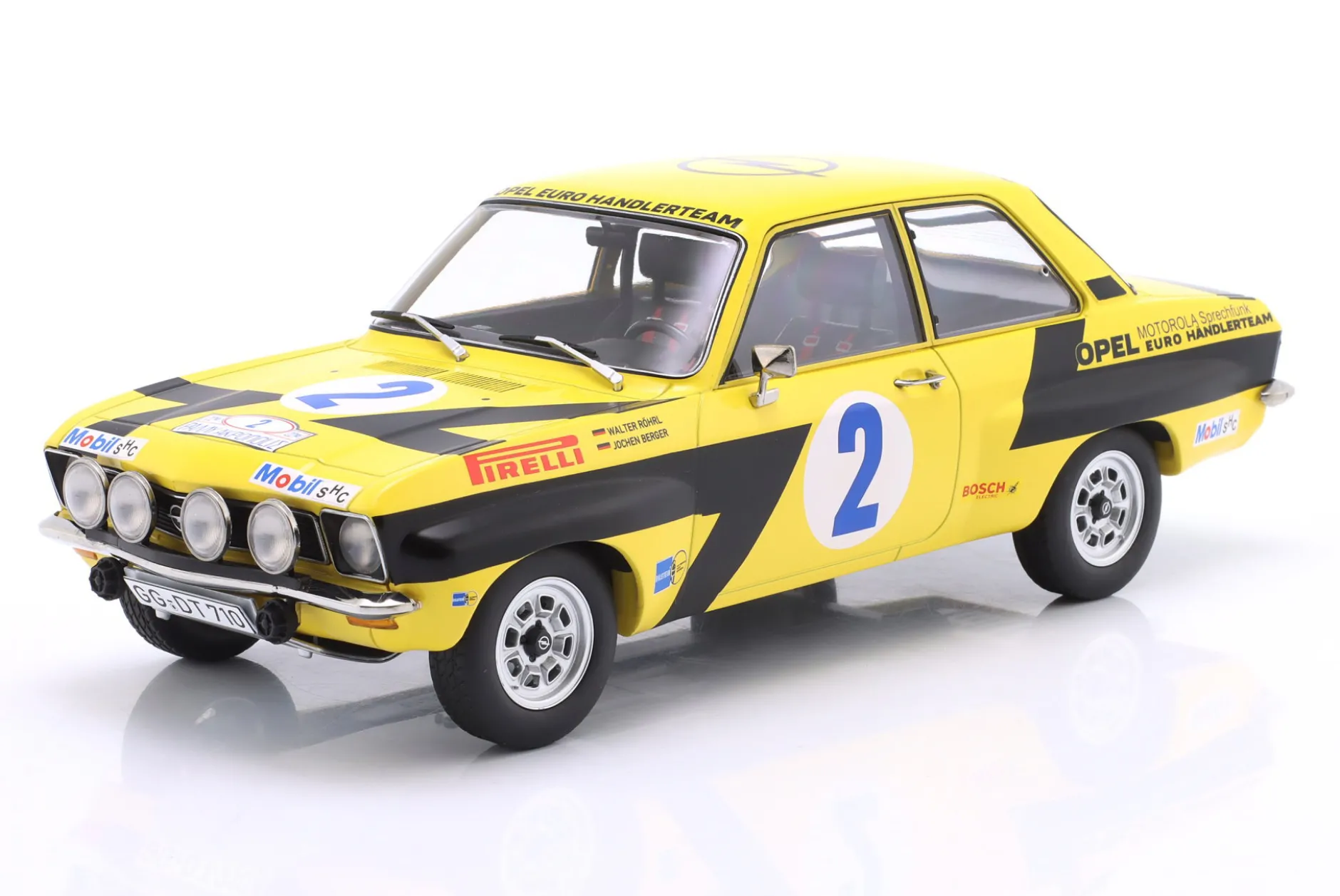 Opel Ascona 1.9 SR #2 Sieger Rallye Akropolis 1975 Röhrl, Berger 1:18 ModelCar Group