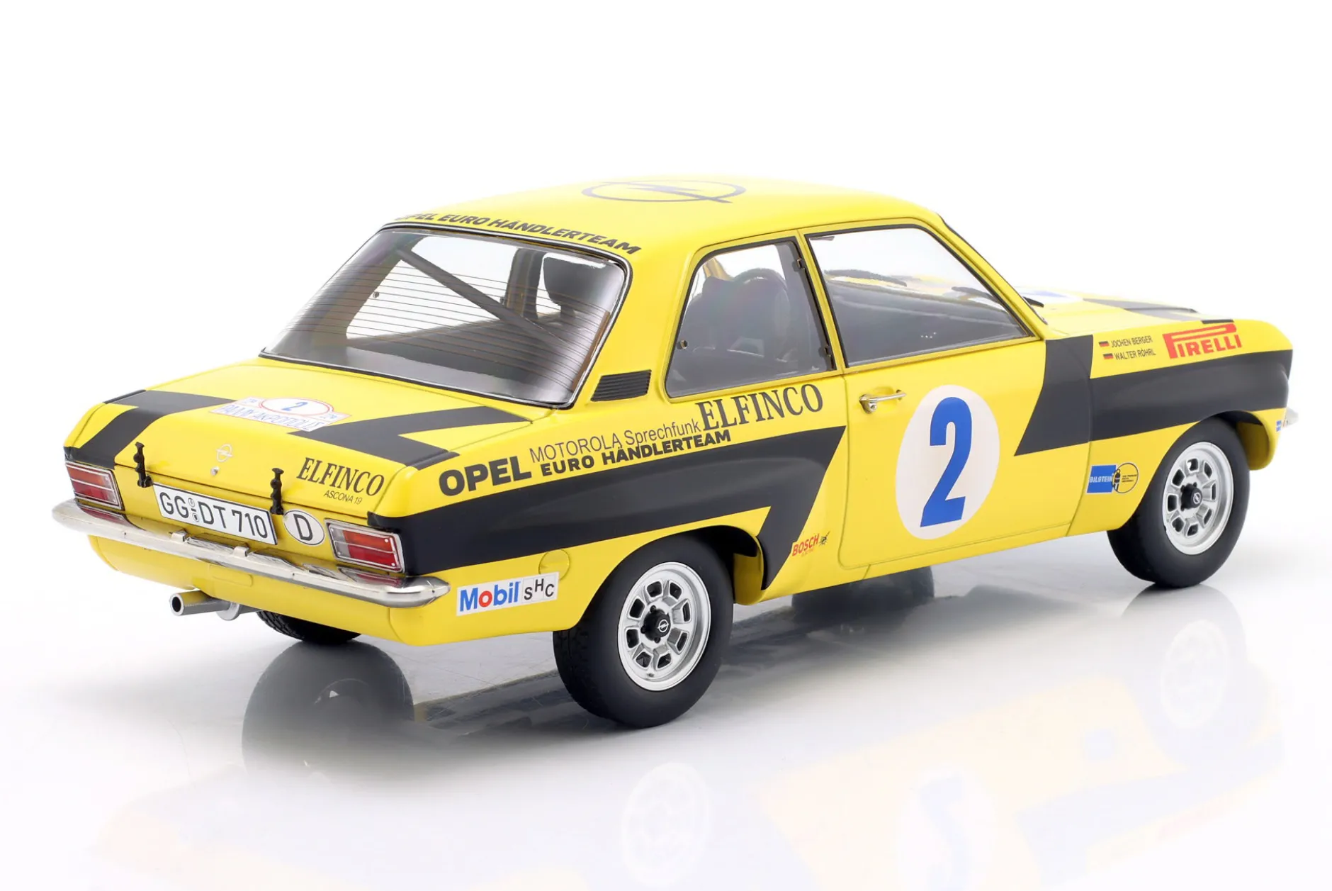 Opel Ascona 1.9 SR #2 Sieger Rallye Akropolis 1975 Röhrl, Berger 1:18 ModelCar Group