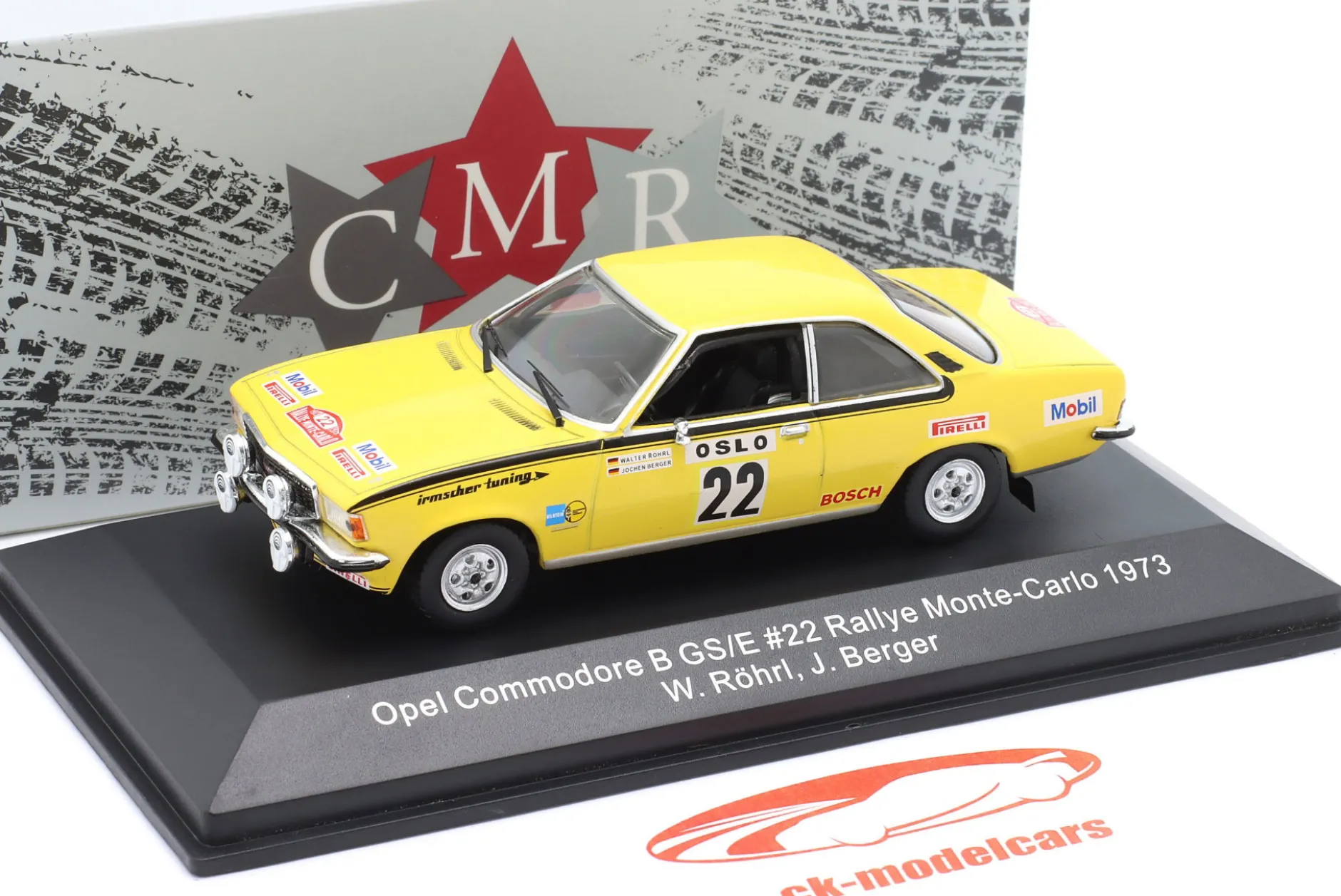 Opel Commodore B GS/E #22 Rallye Monte Carlo 1973 Röhrl, Berger 1:43 CMR