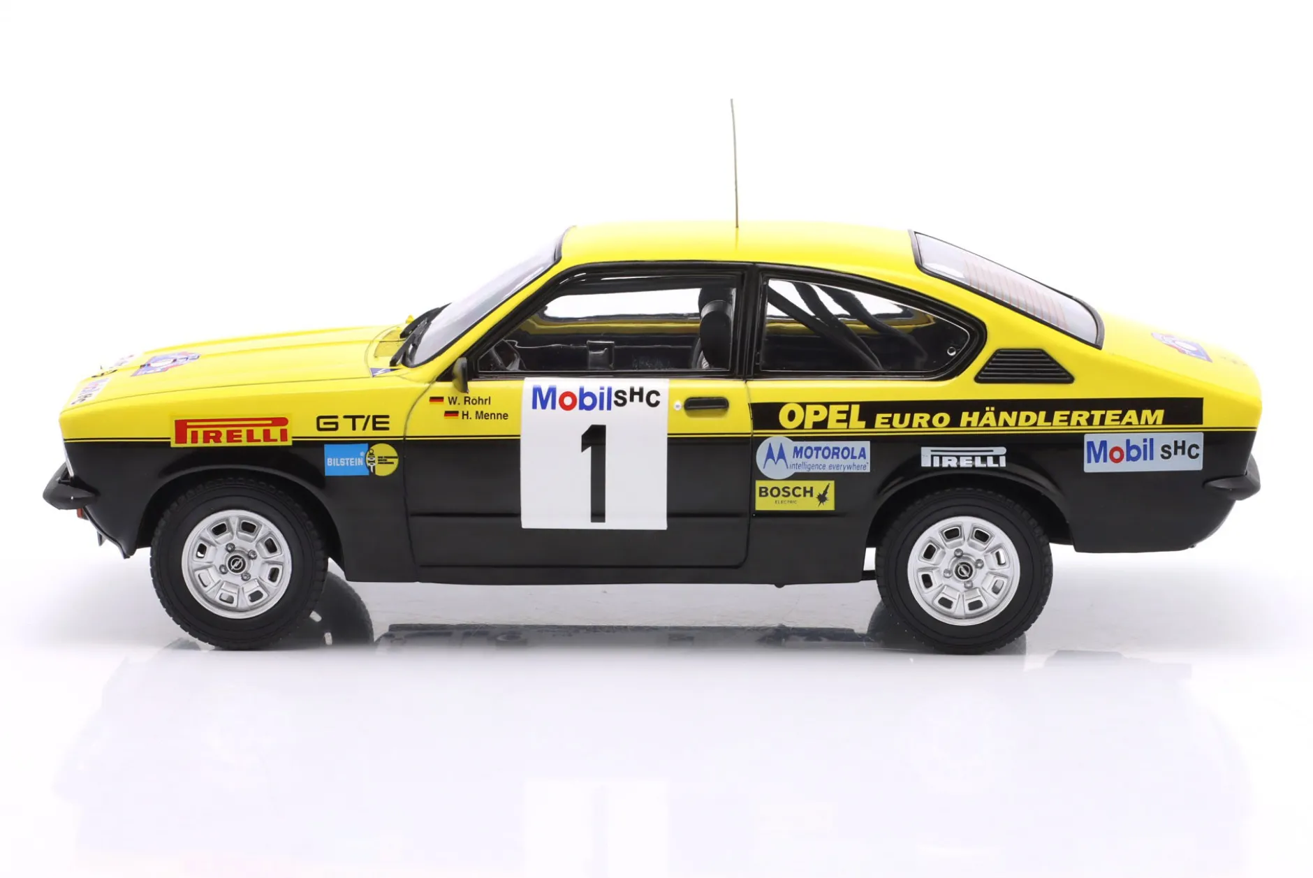 Opel Kadett C GT/E #1 3rd Westfalen Lippe Rallye 1977 Röhrl, Menne 1:18 ModelCar Group