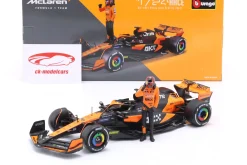 O. Piastri McLaren MCL38 #81 Miami GP Formel 1 2024 mit Figur 1:24 Bburago