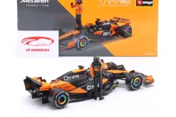 O. Piastri McLaren MCL38 #81 Miami GP Formel 1 2024 mit Figur 1:24 Bburago