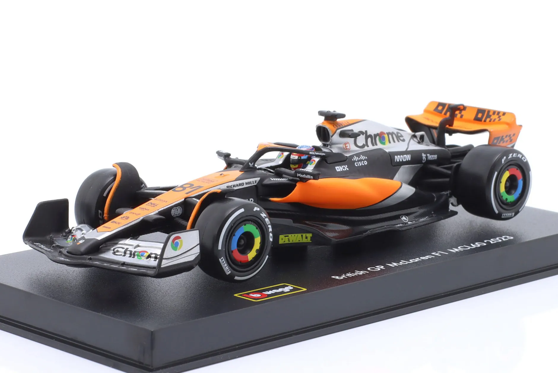 Oscar Piastri McLaren MCL60 #81 British GP Formel 1 2023 1:43 Bburago