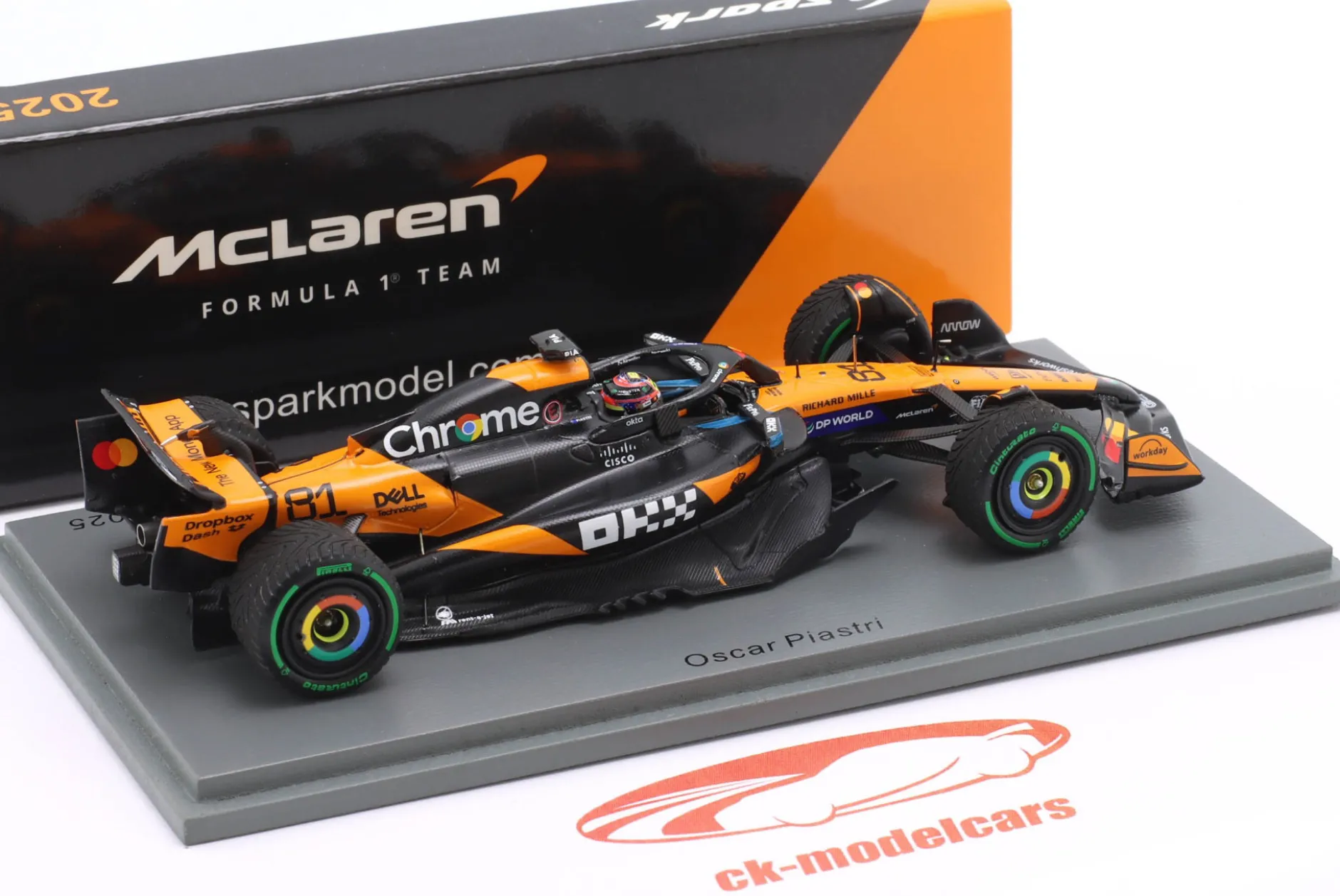 Oscar Piastri McLaren MCL39 #81 Sieger Belgien GP Formel 1 2025 1:43 Spark