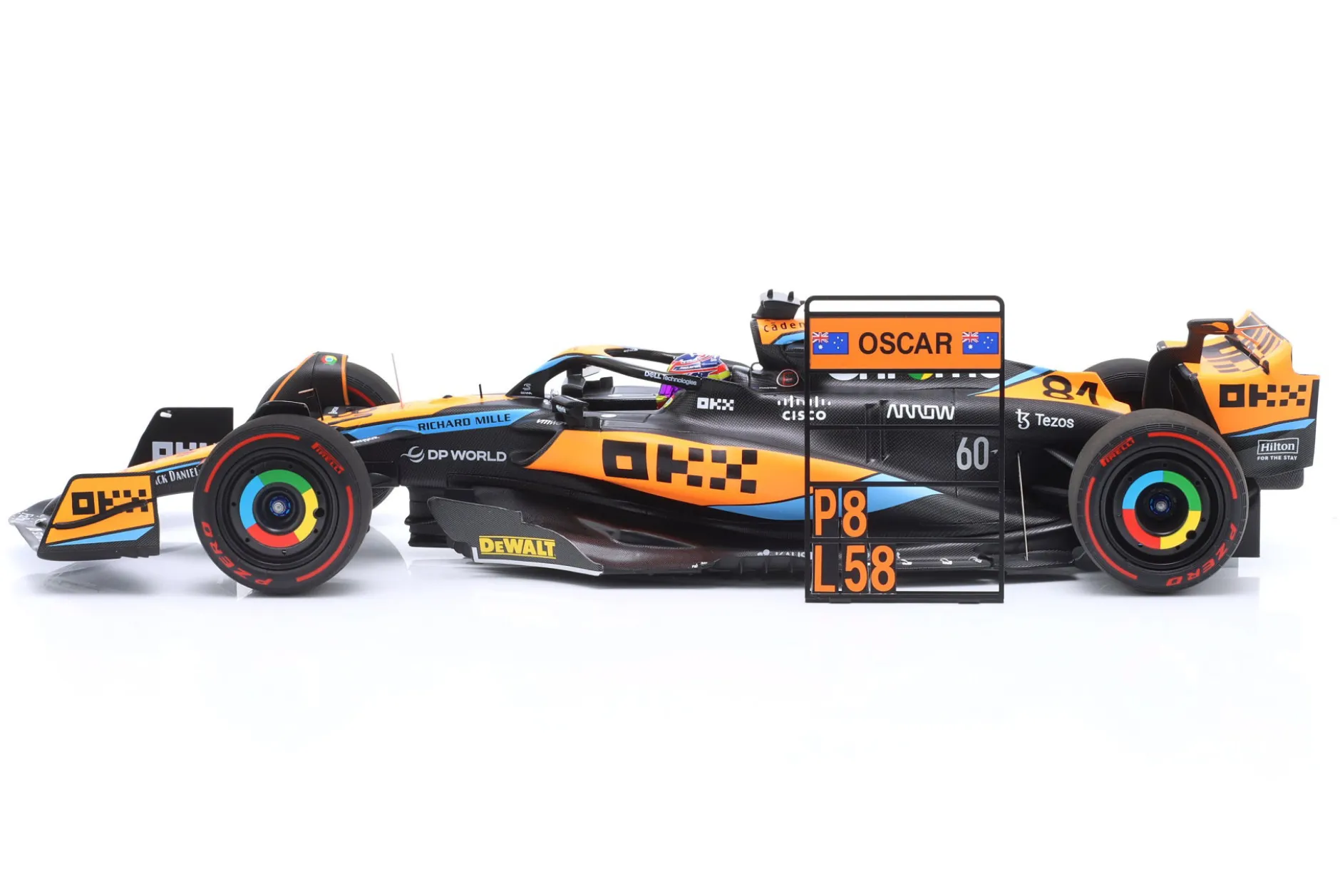 Oscar Piastri McLaren MCL60 #81 8th Australien GP Formel 1 2023 1:18 Minichamps